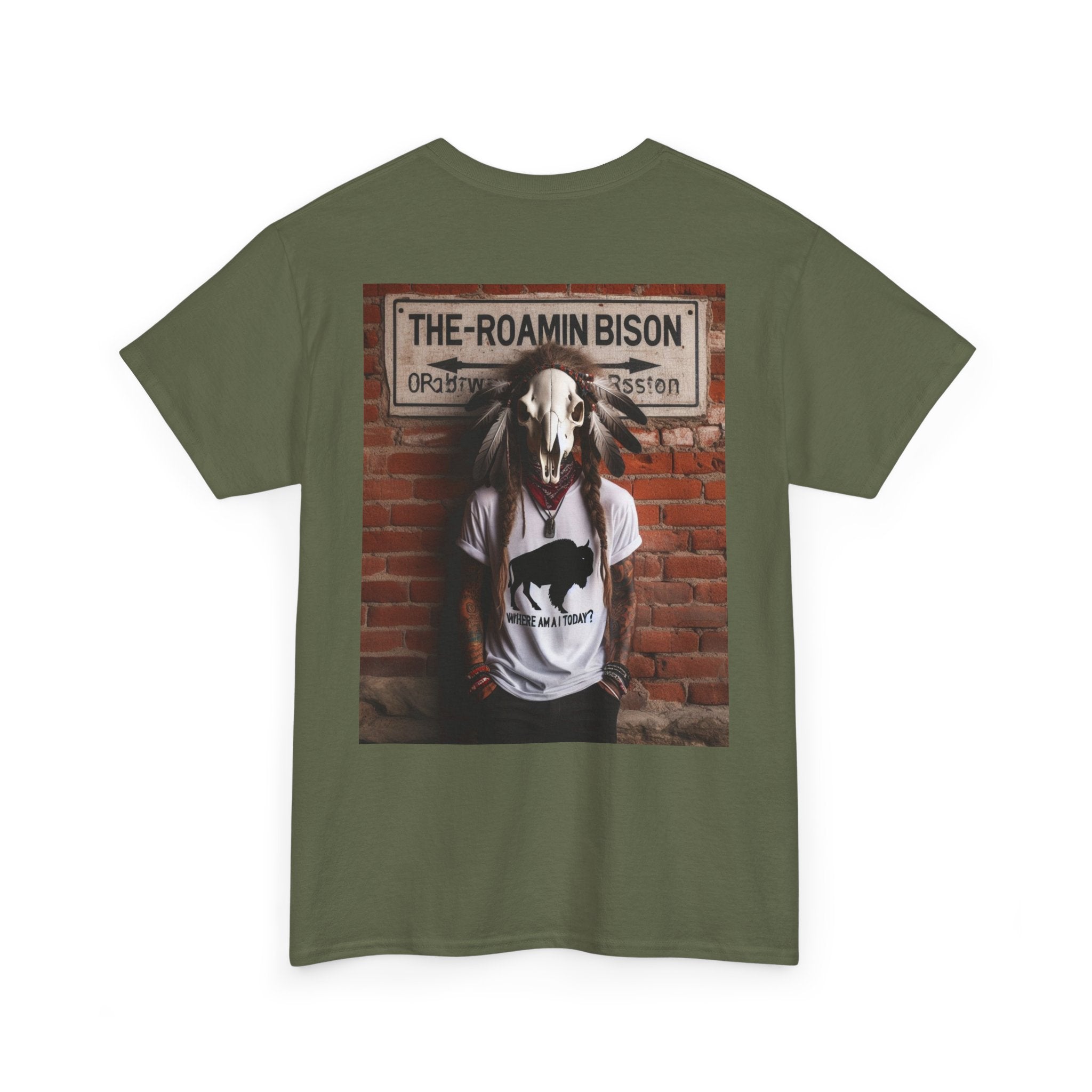 Roamin' Bison Graphic Tee — Vintage Western Bison Shirt