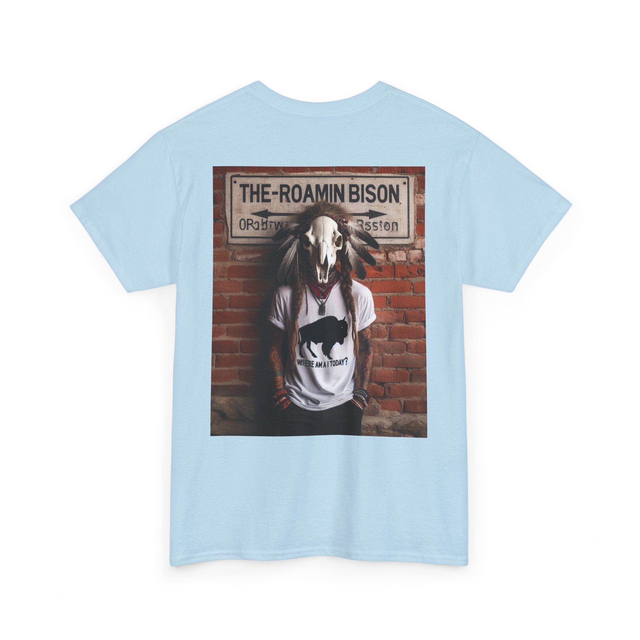 Roamin' Bison Graphic Tee — Vintage Western Bison Shirt