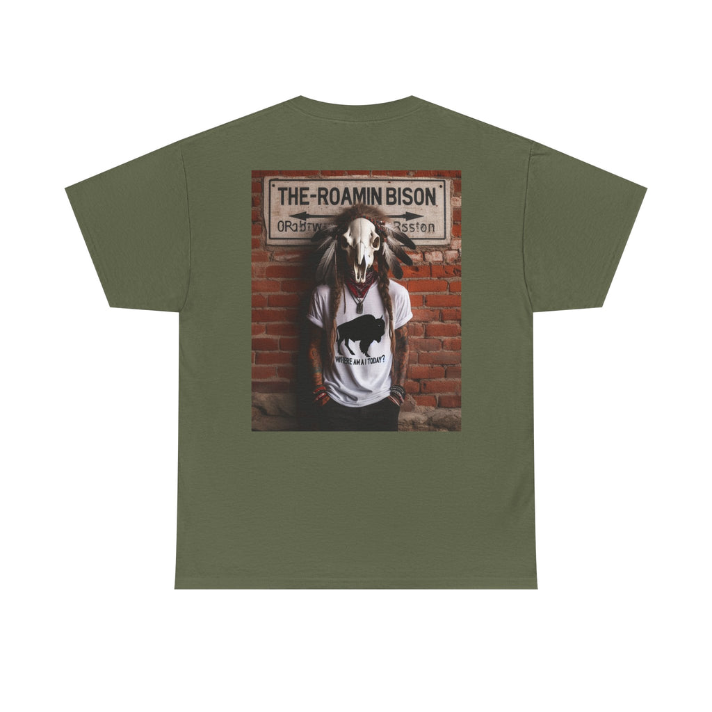 Roamin' Bison Graphic Tee — Vintage Western Bison Shirt