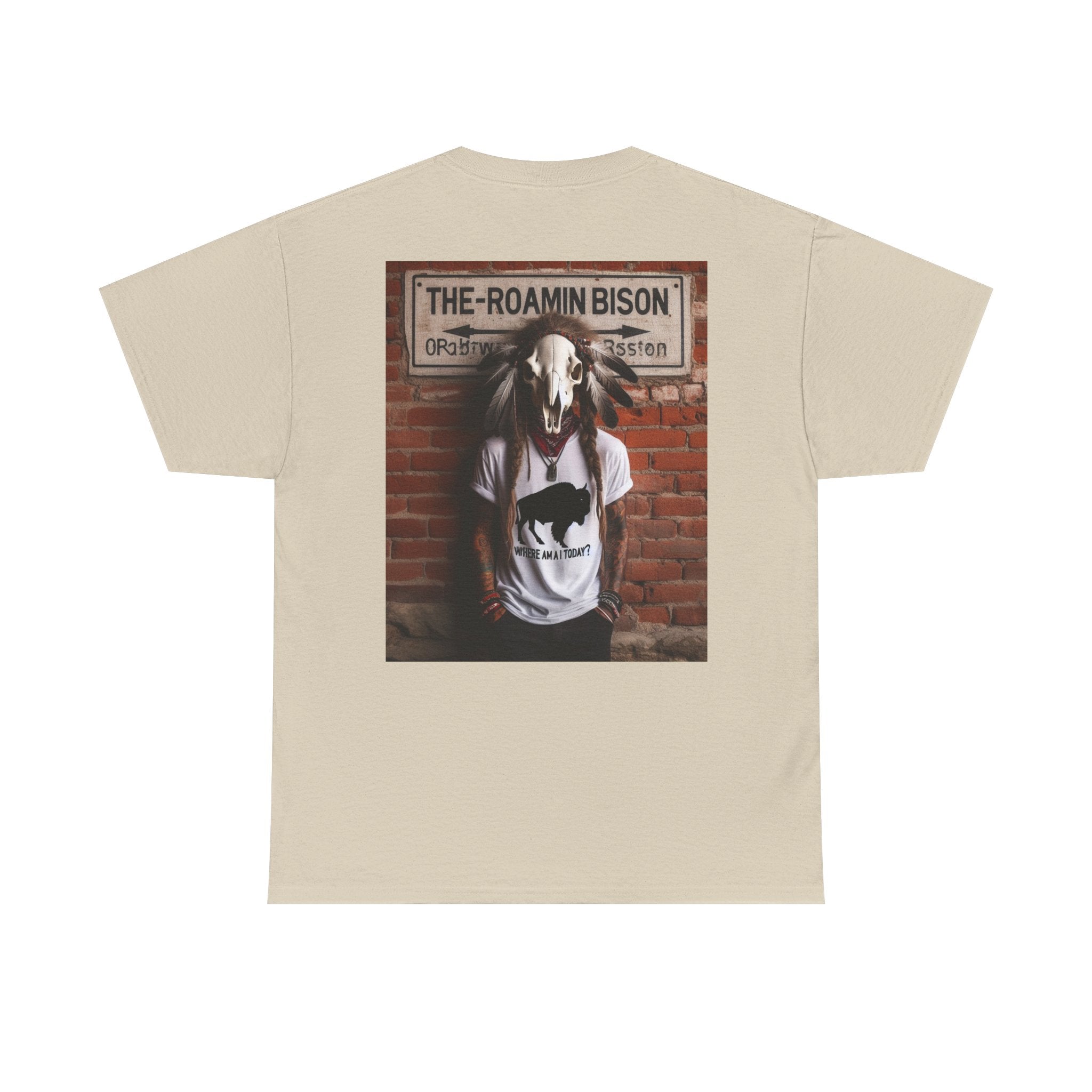 Roamin' Bison Graphic Tee — Vintage Western Bison Shirt