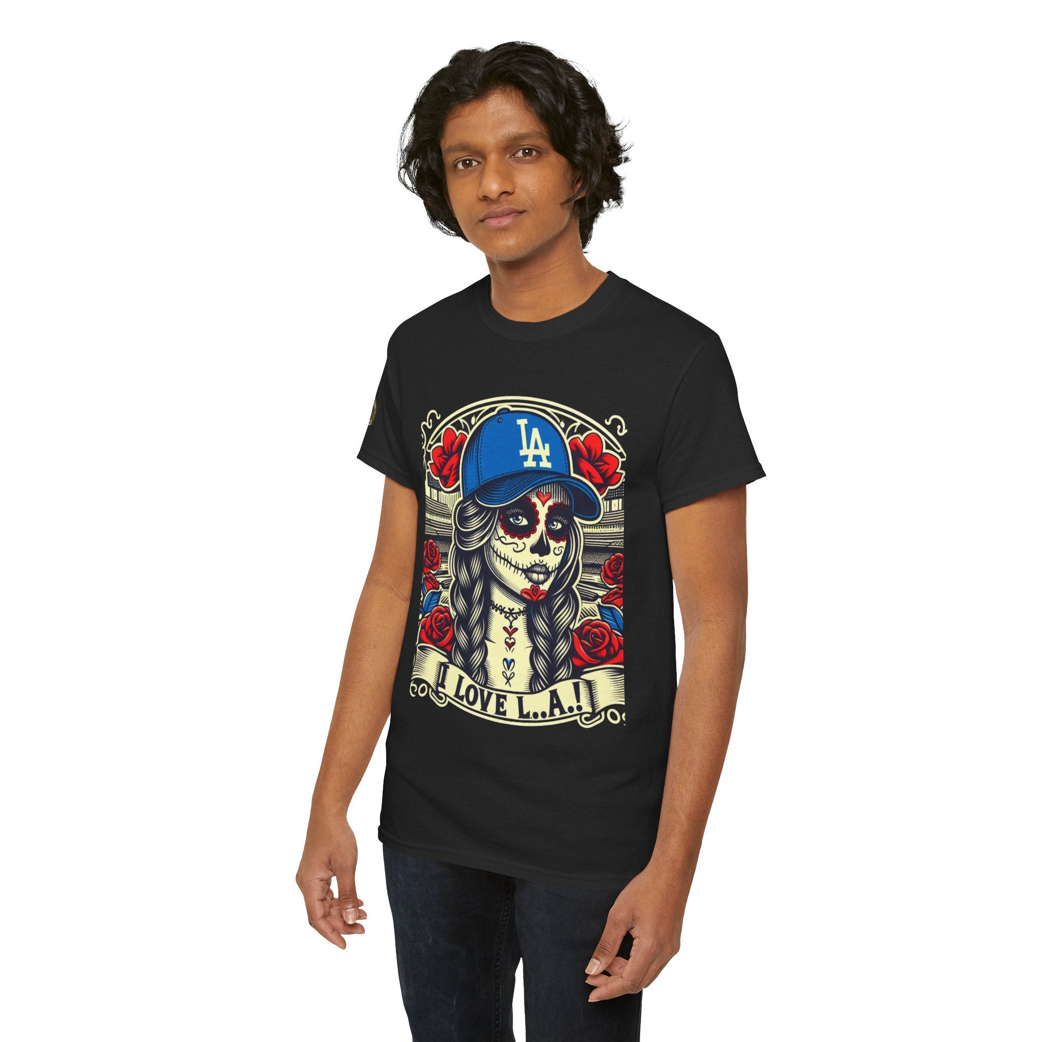 La Reina de L.A.- I Love L.A. Day of the Dead Baseball Shirt