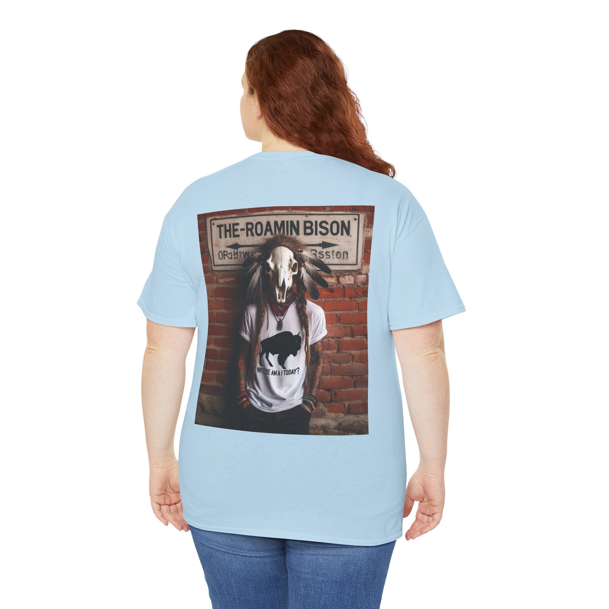 Roamin' Bison Graphic Tee — Vintage Western Bison Shirt