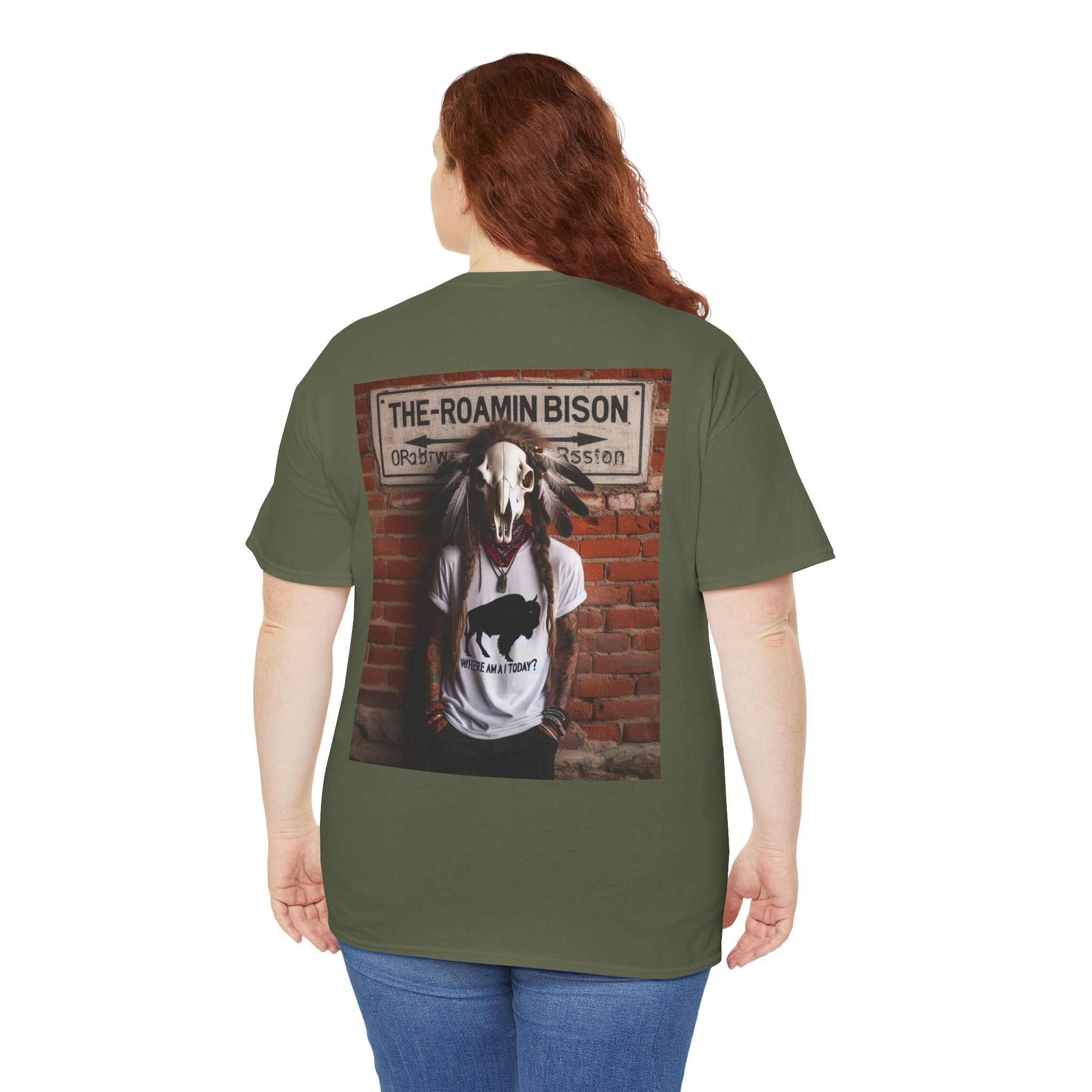 Roamin' Bison Graphic Tee — Vintage Western Bison Shirt