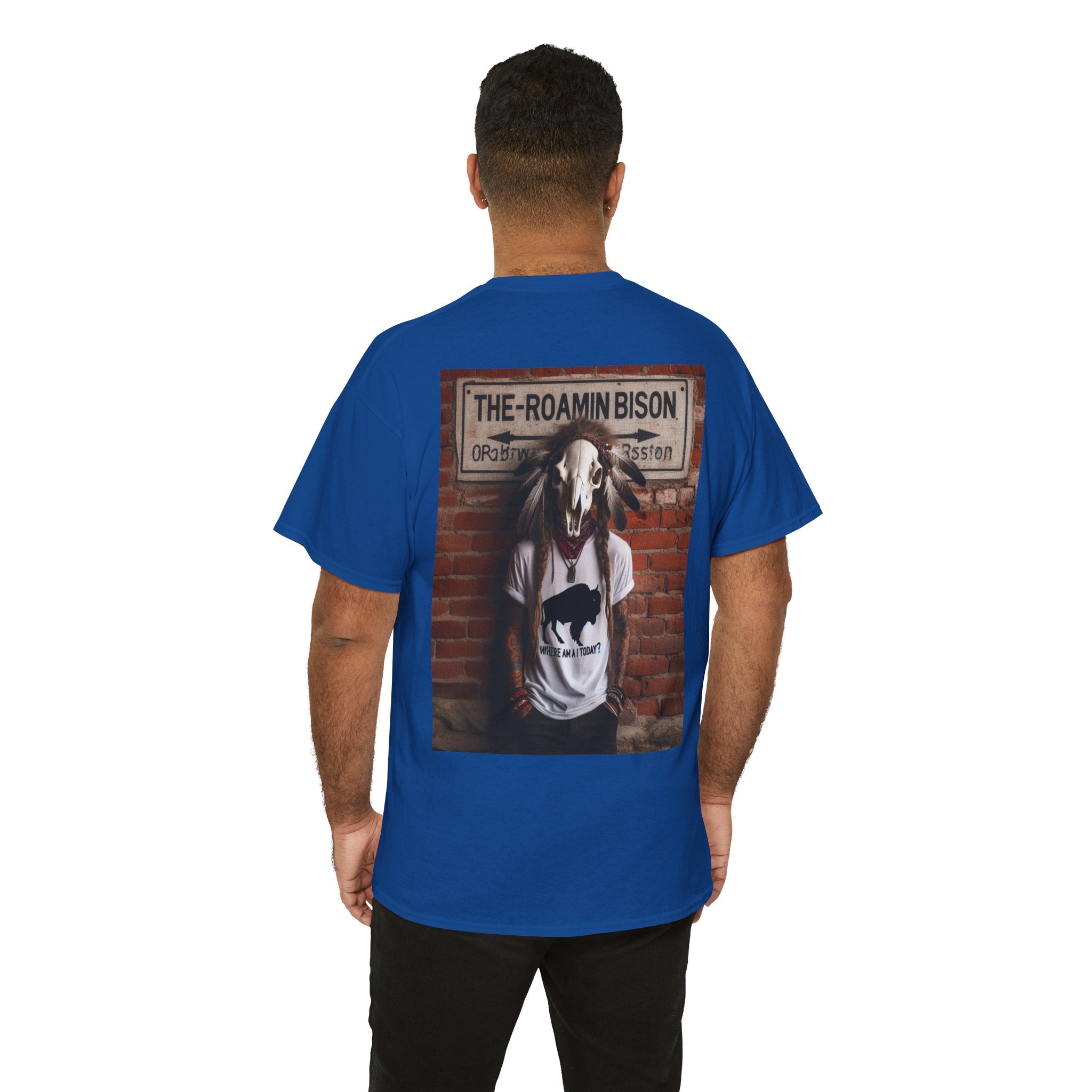 Roamin' Bison Graphic Tee — Vintage Western Bison Shirt