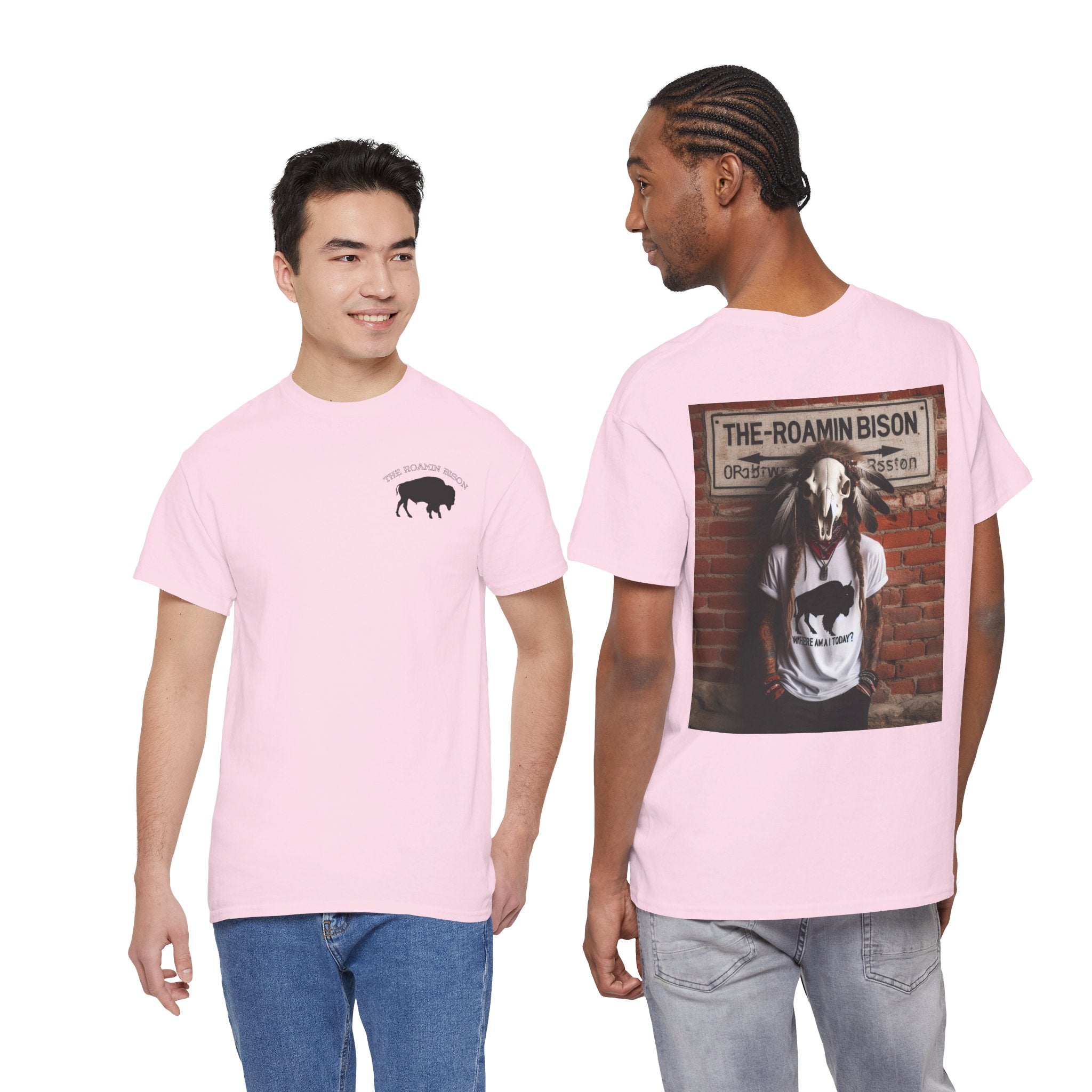 Roamin' Bison Graphic Tee — Vintage Western Bison Shirt