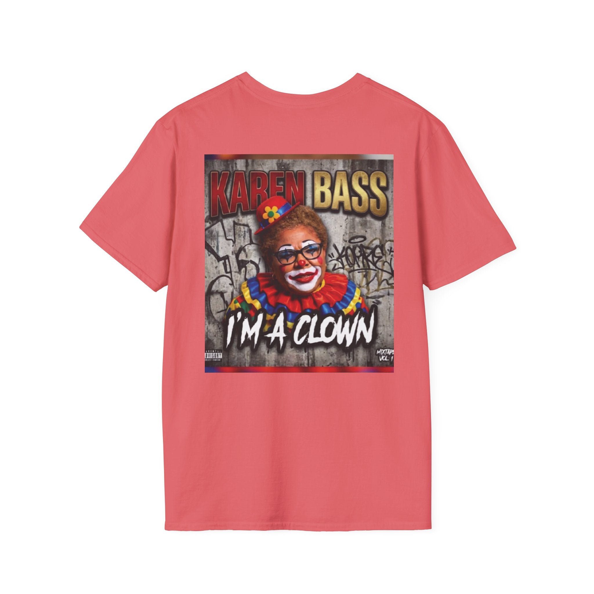DumbAss Bass Clown Cityscape T-Shirt — Horror Carnival Graphic Tee
