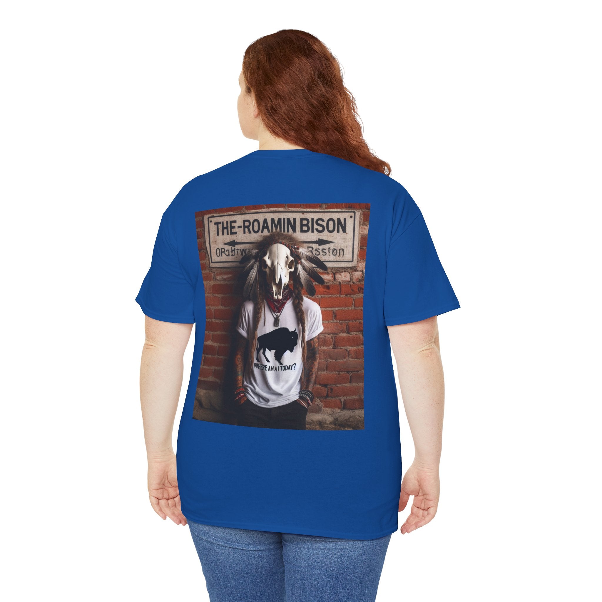 Roamin' Bison Graphic Tee — Vintage Western Bison Shirt