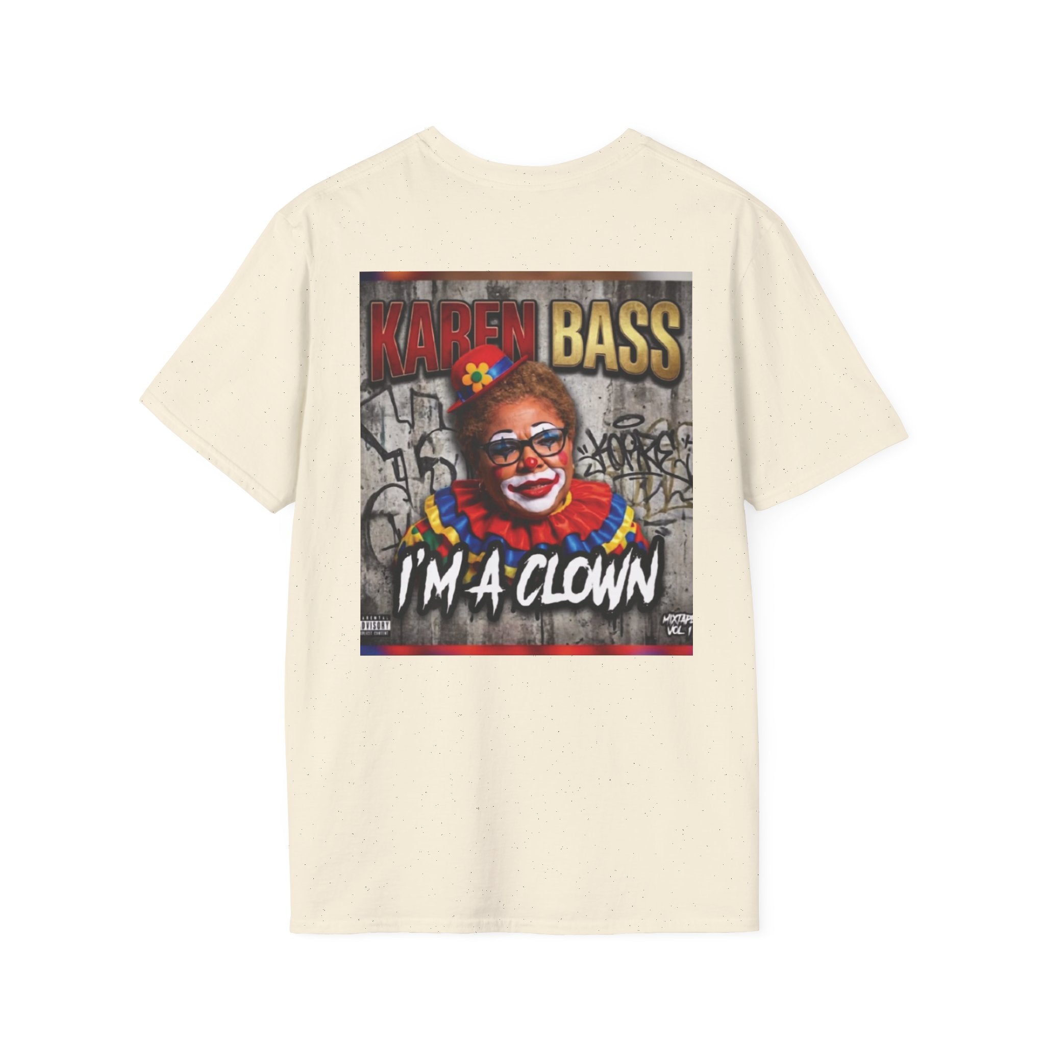 DumbAss Bass Clown Cityscape T-Shirt — Horror Carnival Graphic Tee