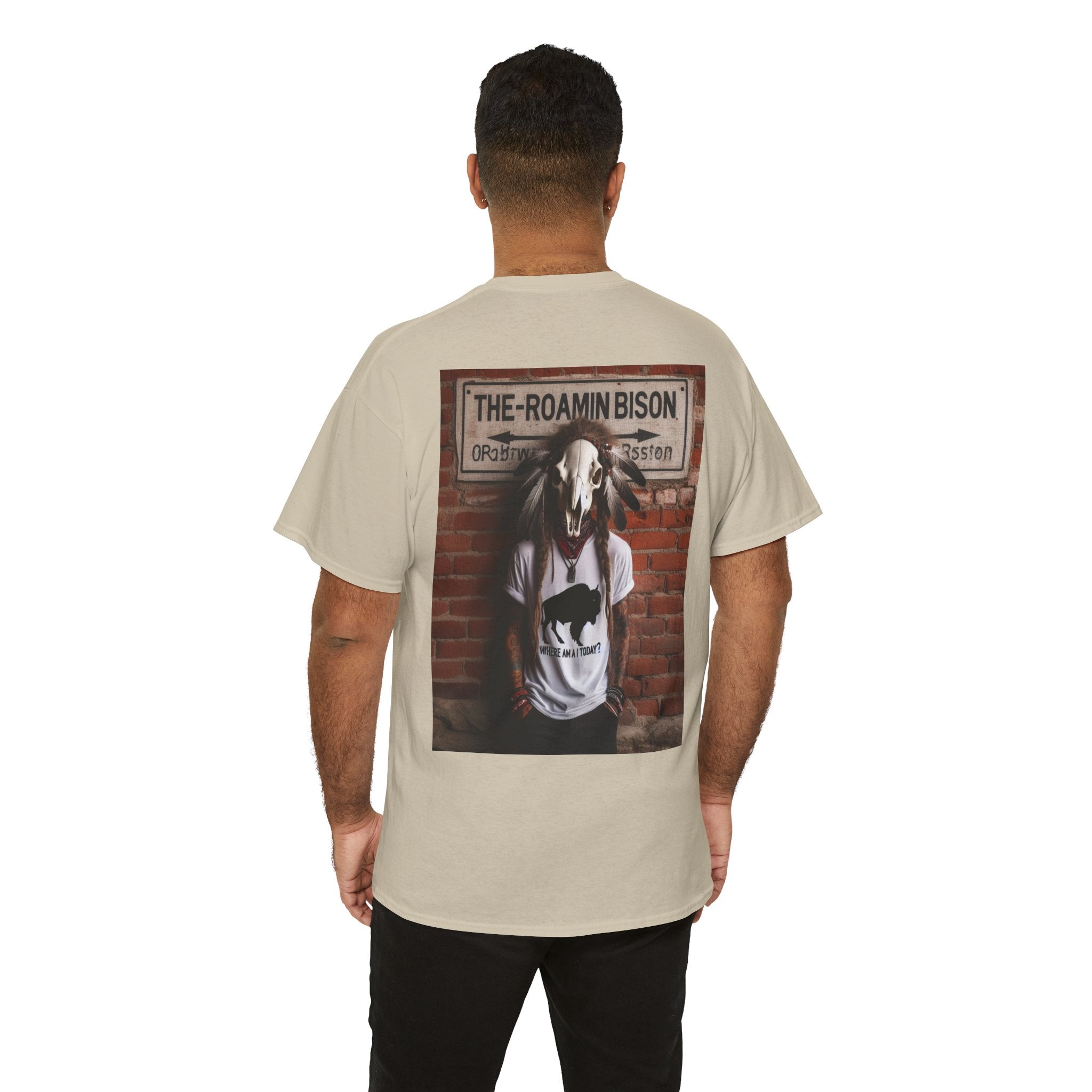 Roamin' Bison Graphic Tee — Vintage Western Bison Shirt