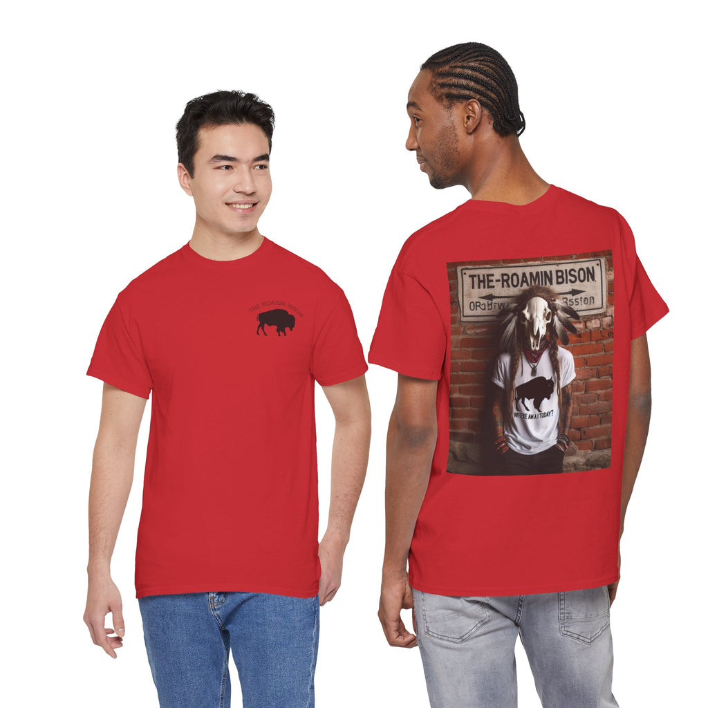 Roamin' Bison Graphic Tee — Vintage Western Bison Shirt