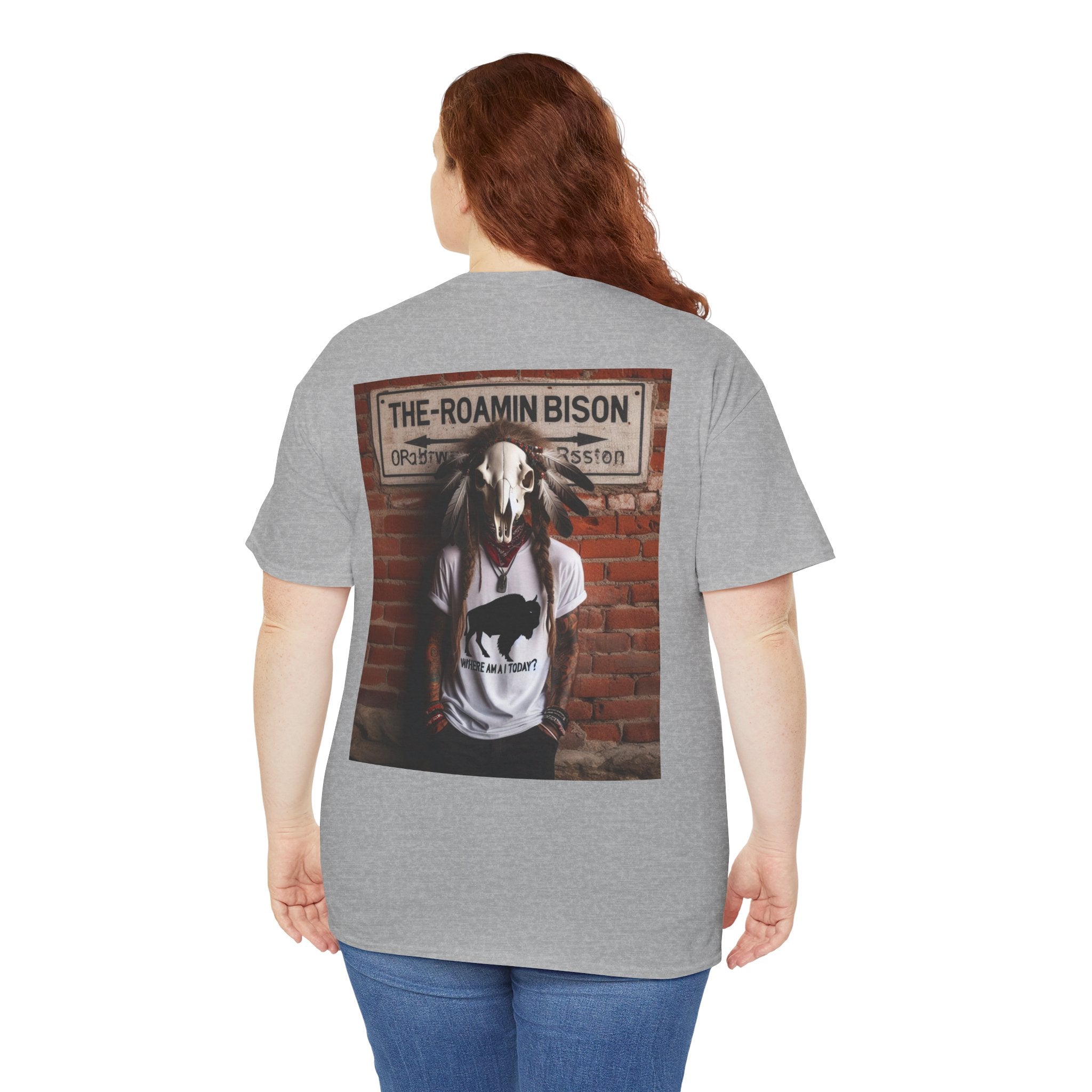 Roamin' Bison Graphic Tee — Vintage Western Bison Shirt