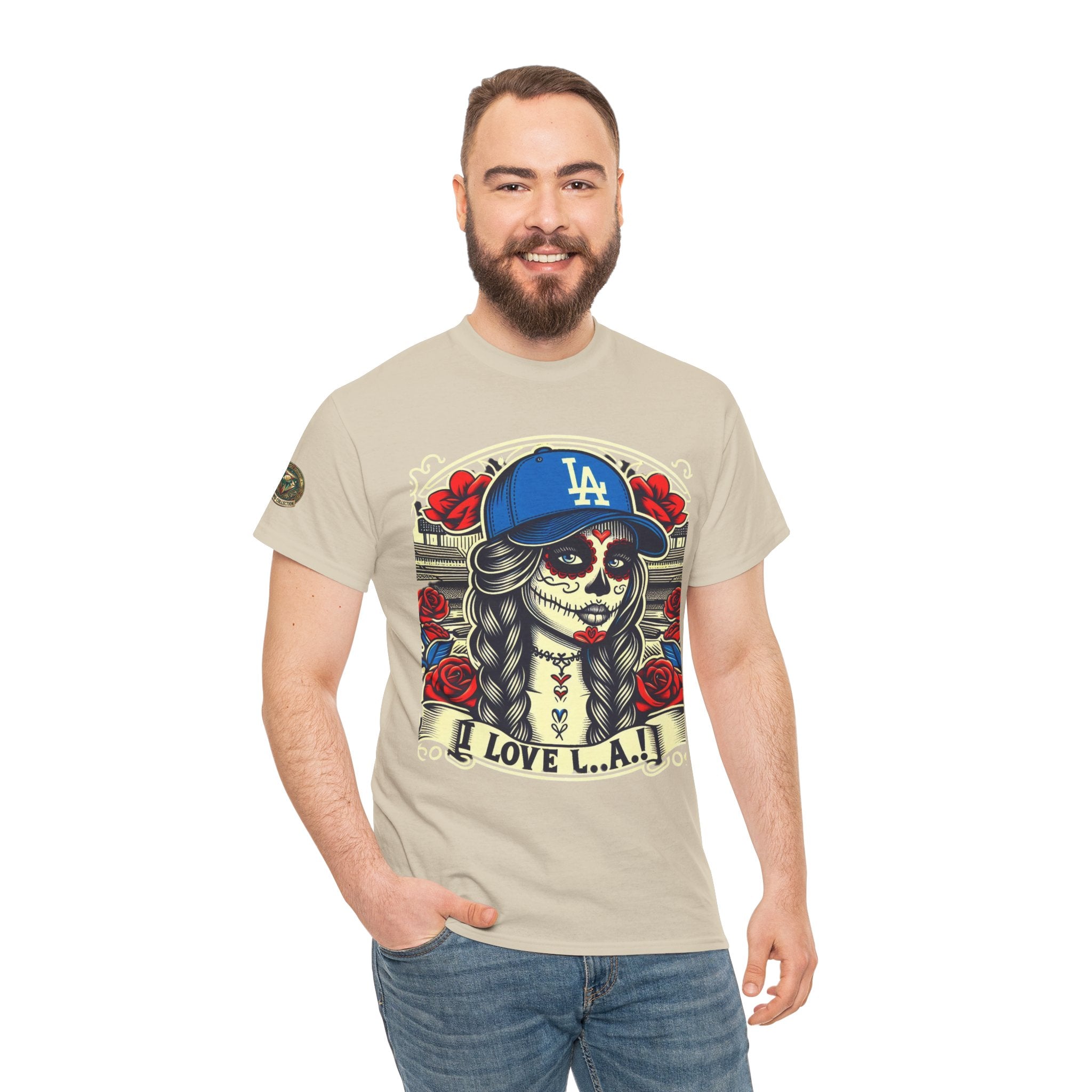 La Reina de L.A.- I Love L.A. Day of the Dead Baseball Shirt