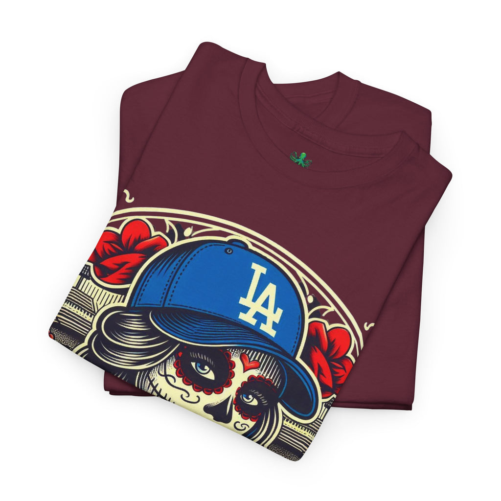La Reina de L.A.- I Love L.A. Day of the Dead Baseball Shirt