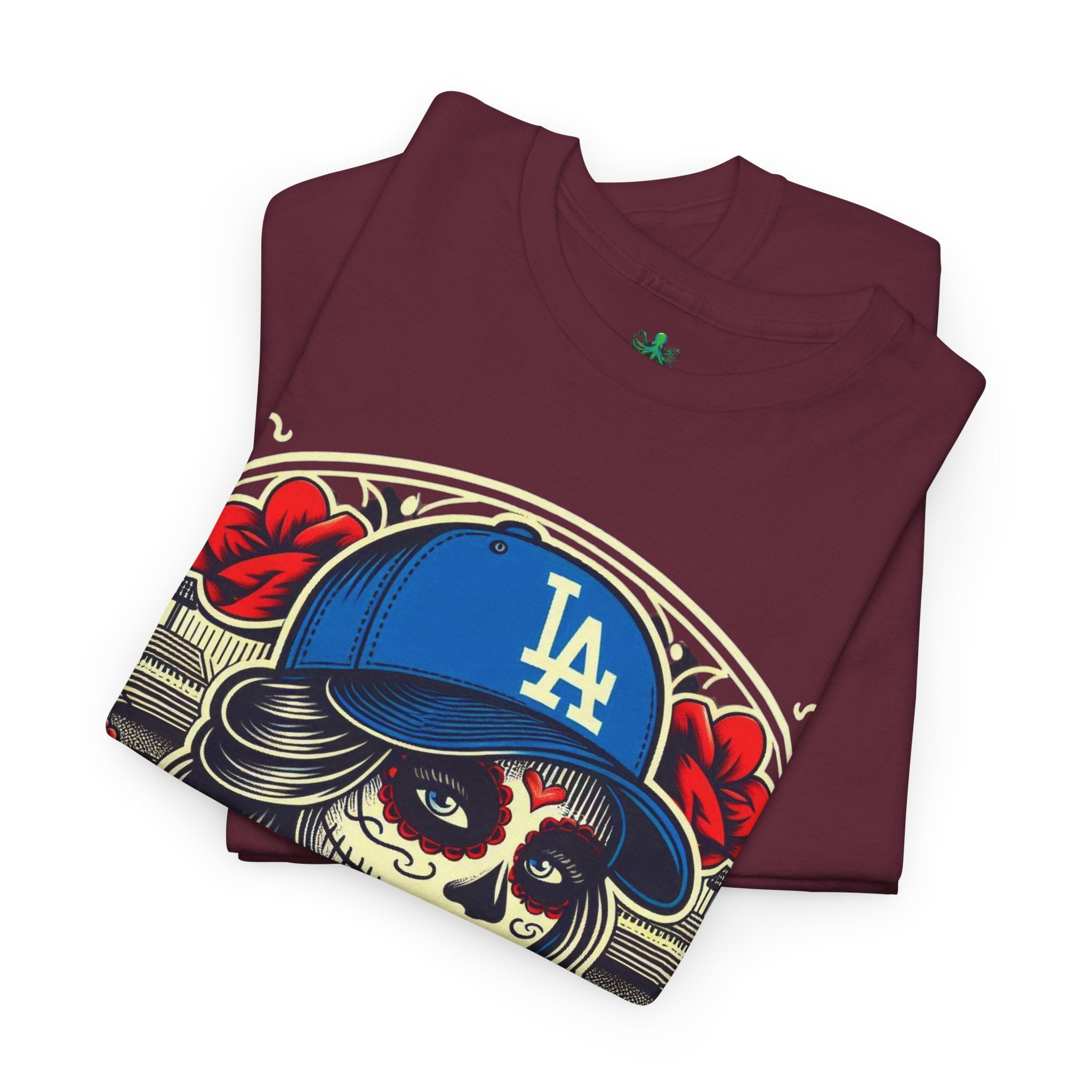 La Reina de L.A.- I Love L.A. Day of the Dead Baseball Shirt