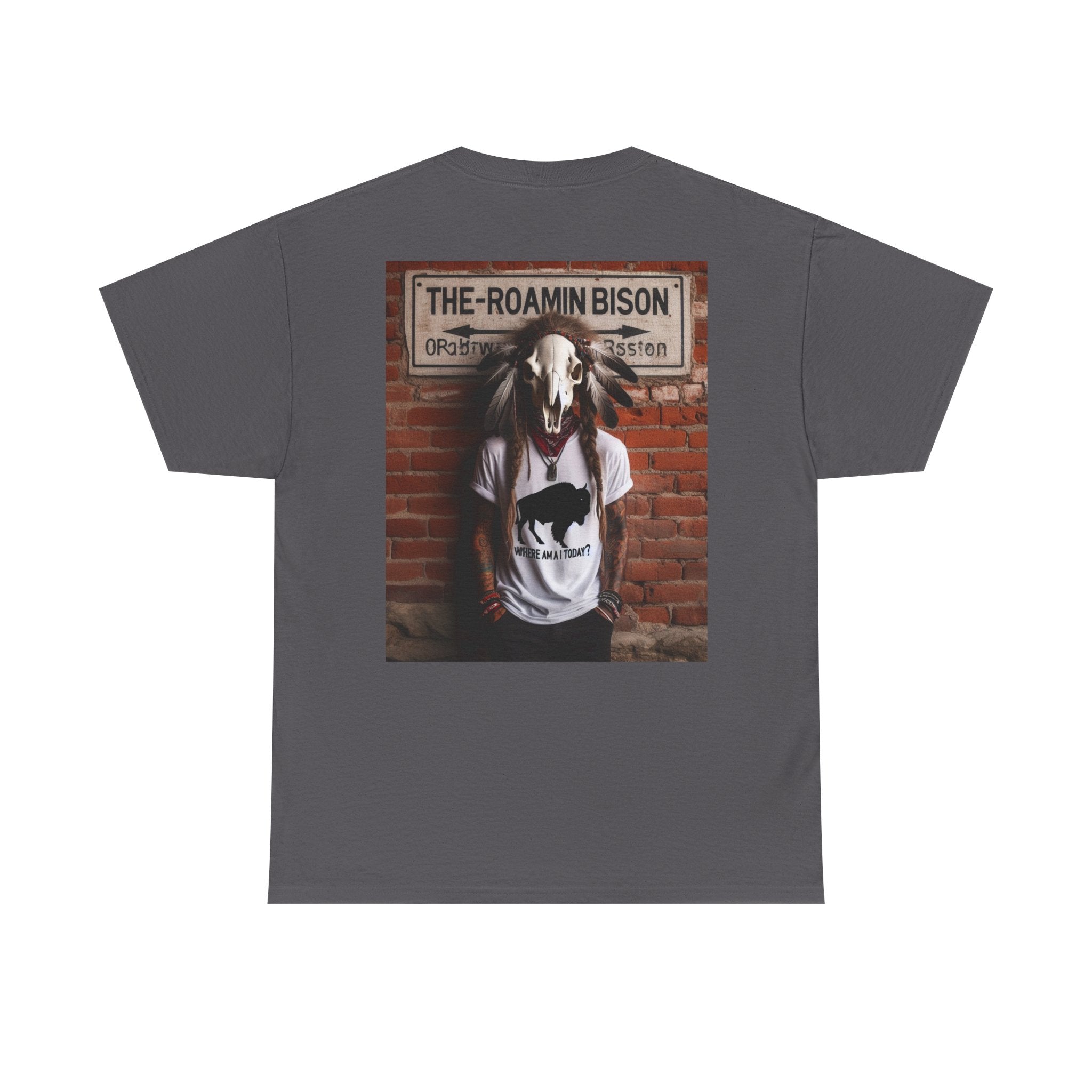 Roamin' Bison Graphic Tee — Vintage Western Bison Shirt