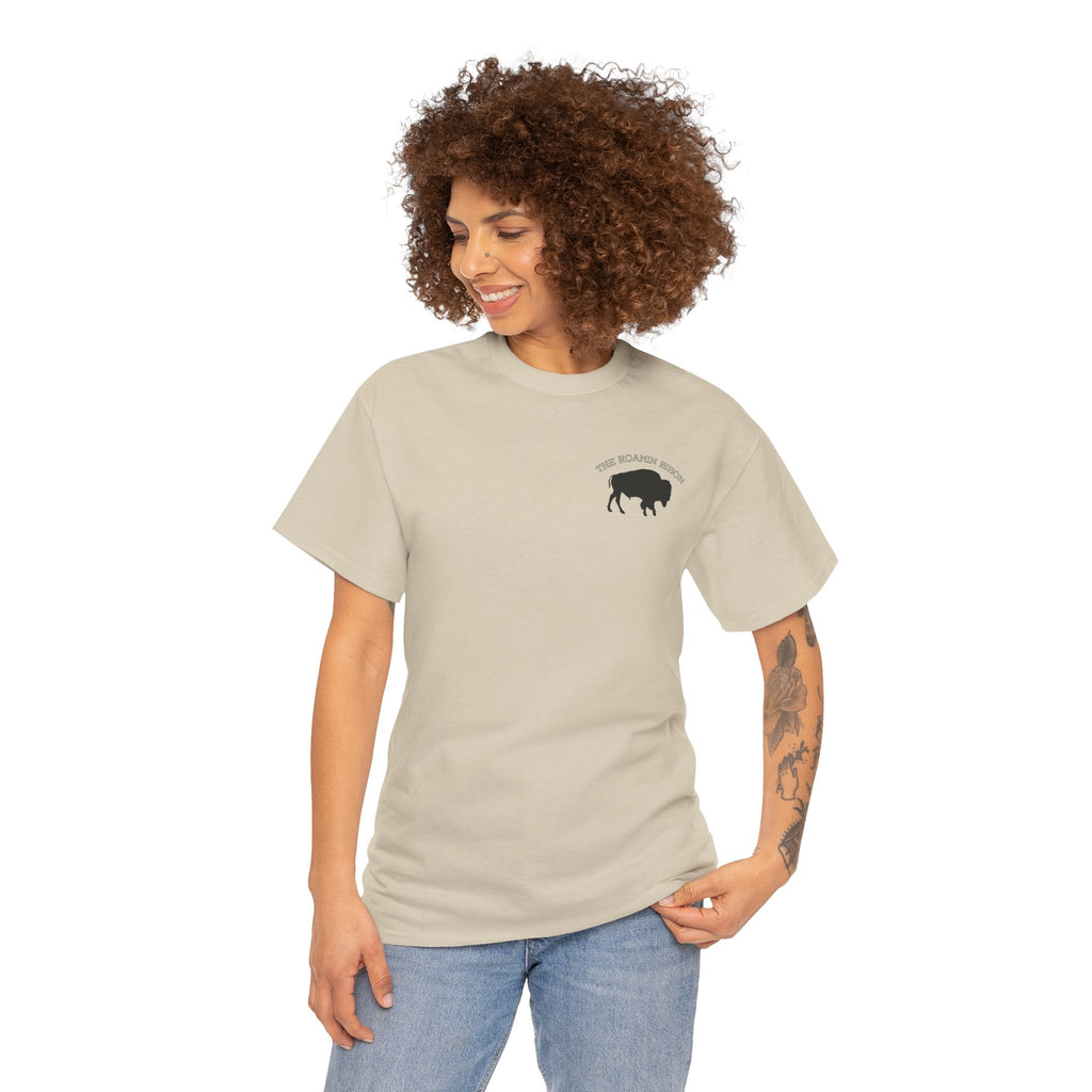 Roamin' Bison Graphic Tee — Vintage Western Bison Shirt