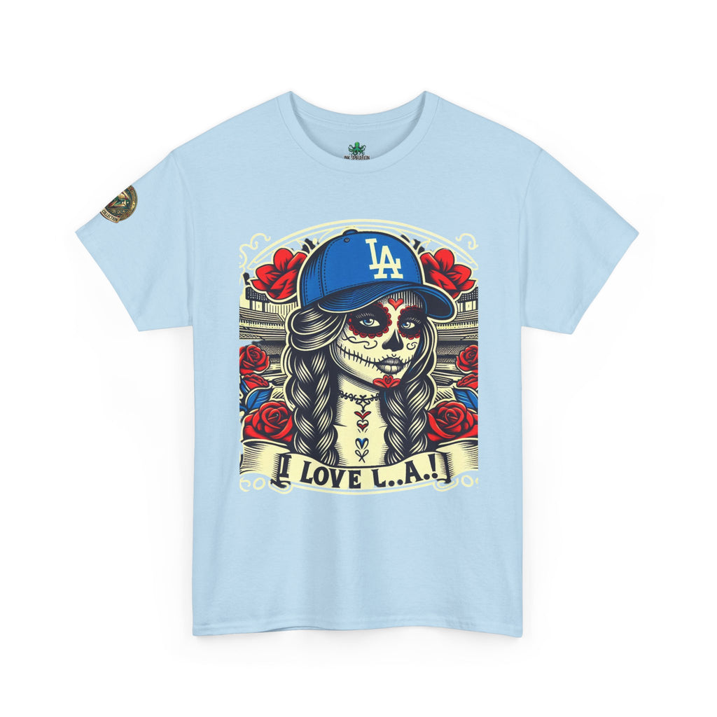 La Reina de L.A.- I Love L.A. Day of the Dead Baseball Shirt