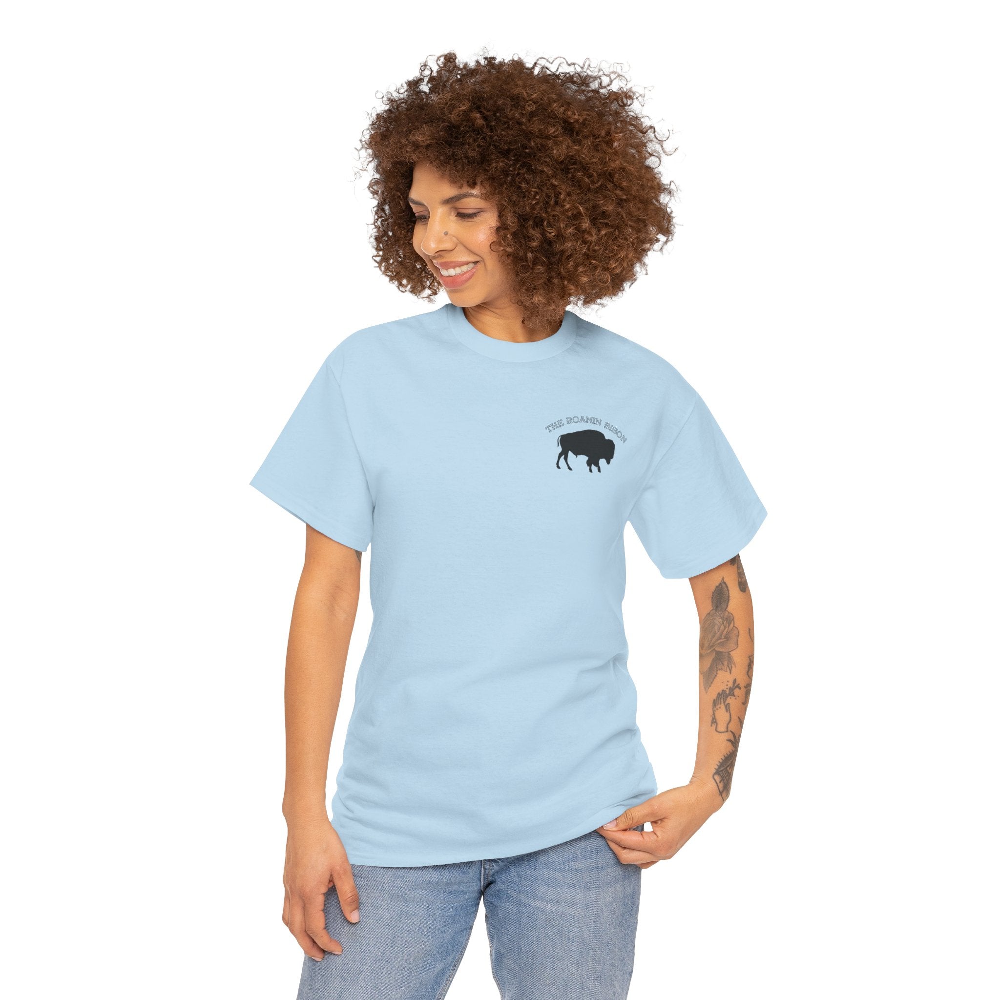 Roamin' Bison Graphic Tee — Vintage Western Bison Shirt