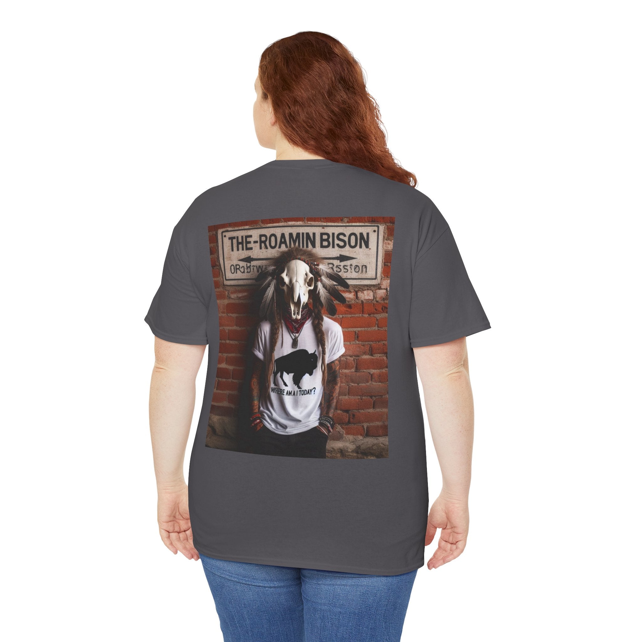 Roamin' Bison Graphic Tee — Vintage Western Bison Shirt