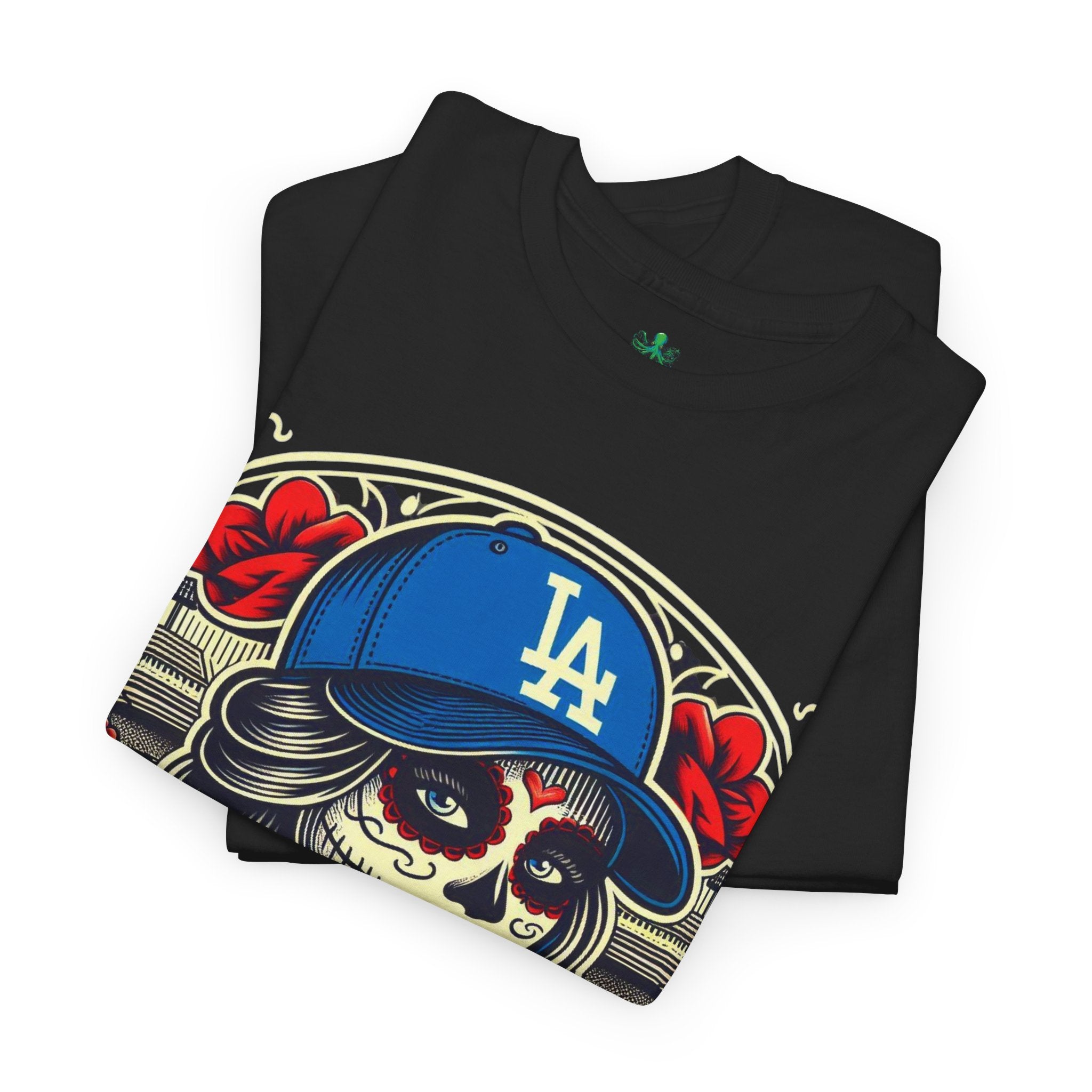 La Reina de L.A.- I Love L.A. Day of the Dead Baseball Shirt
