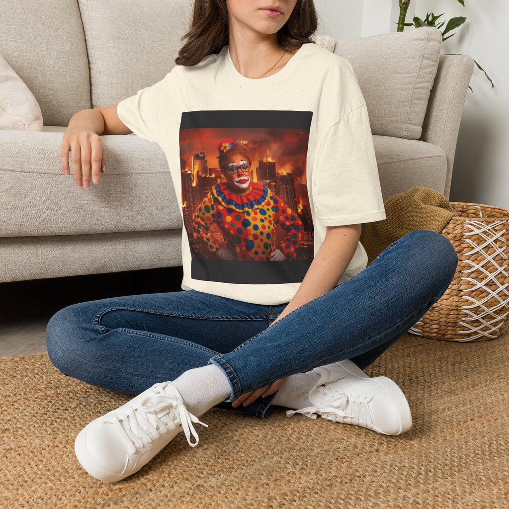 DumbAss Bass Clown Cityscape T-Shirt — Horror Carnival Graphic Tee