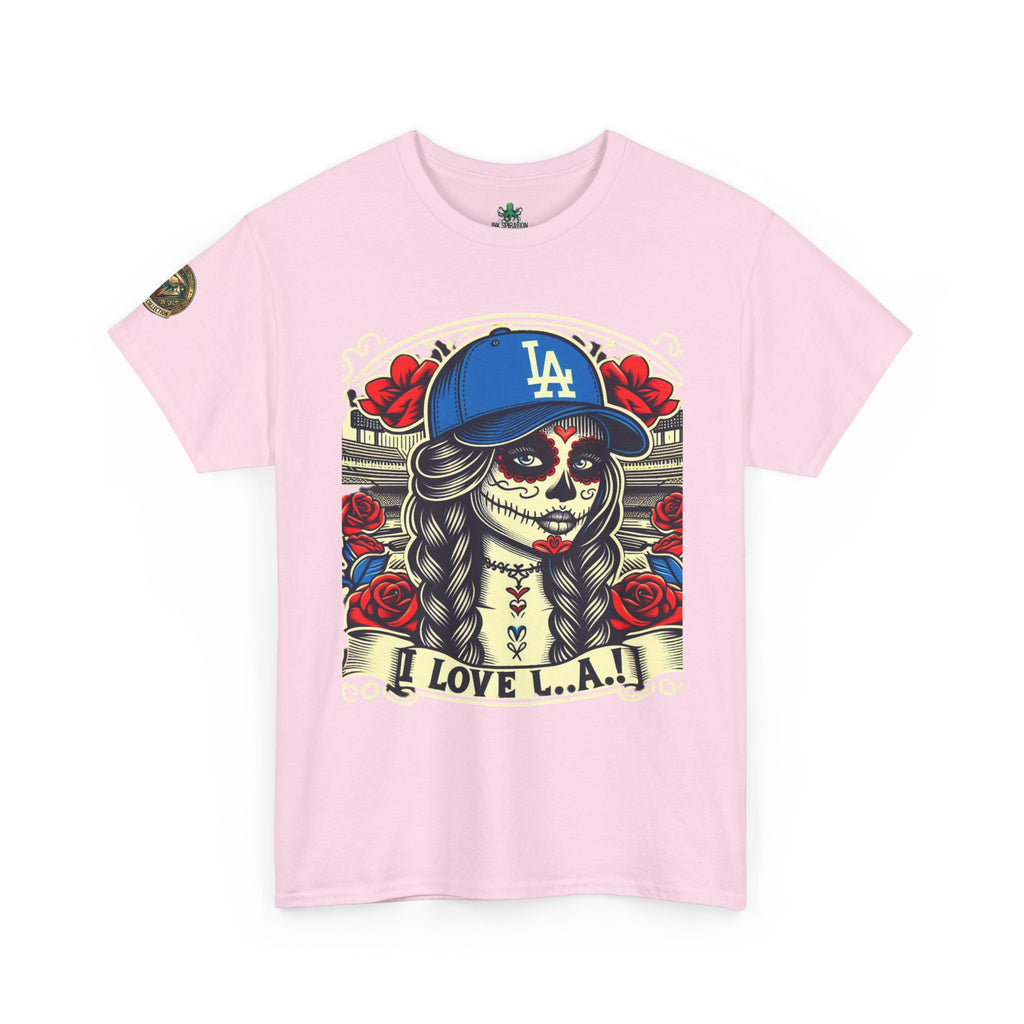 La Reina de L.A.- I Love L.A. Day of the Dead Baseball Shirt