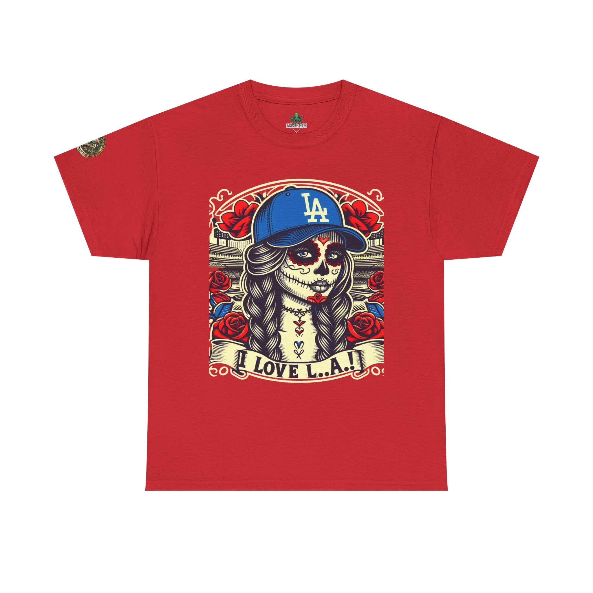 La Reina de L.A.- I Love L.A. Day of the Dead Baseball Shirt