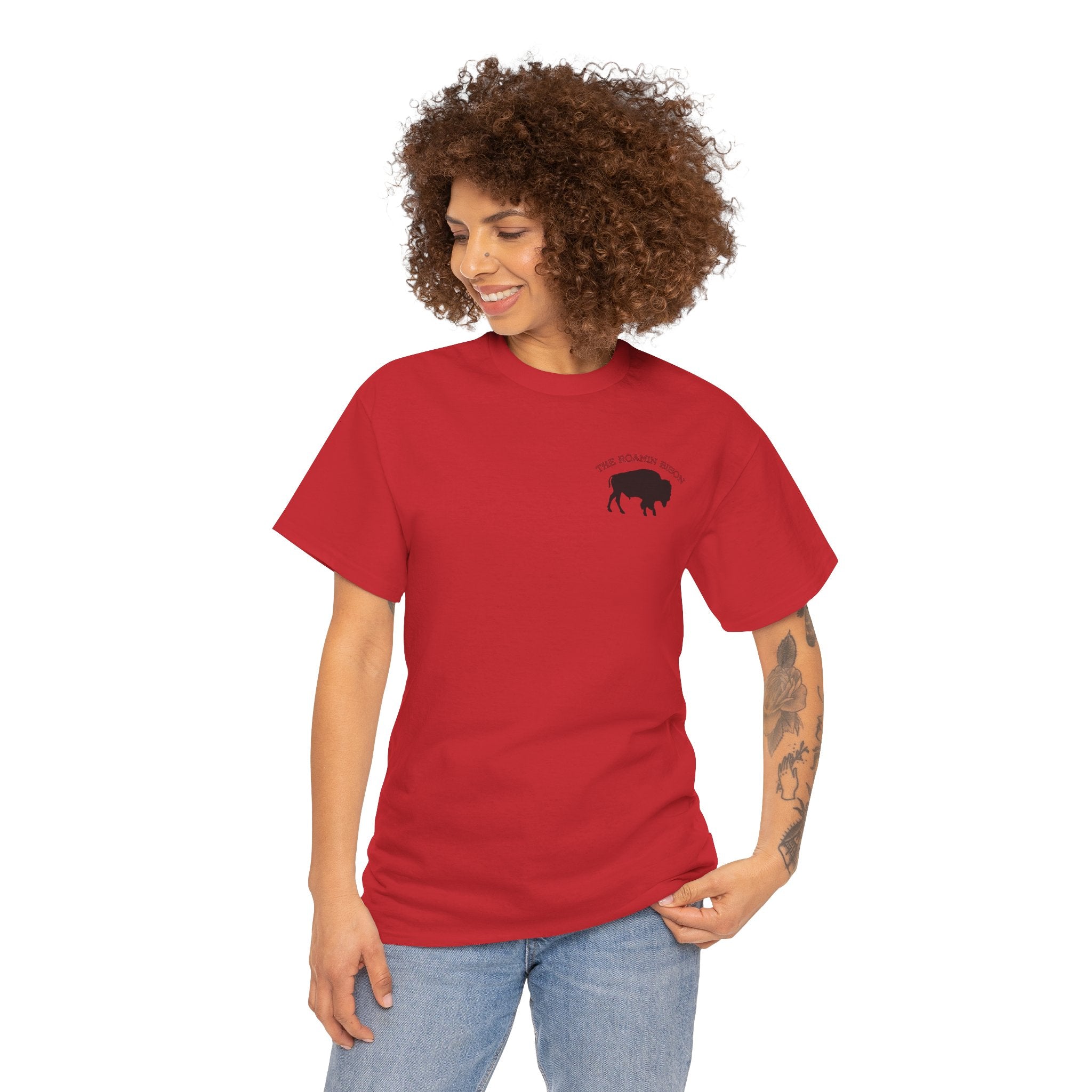 Roamin' Bison Graphic Tee — Vintage Western Bison Shirt