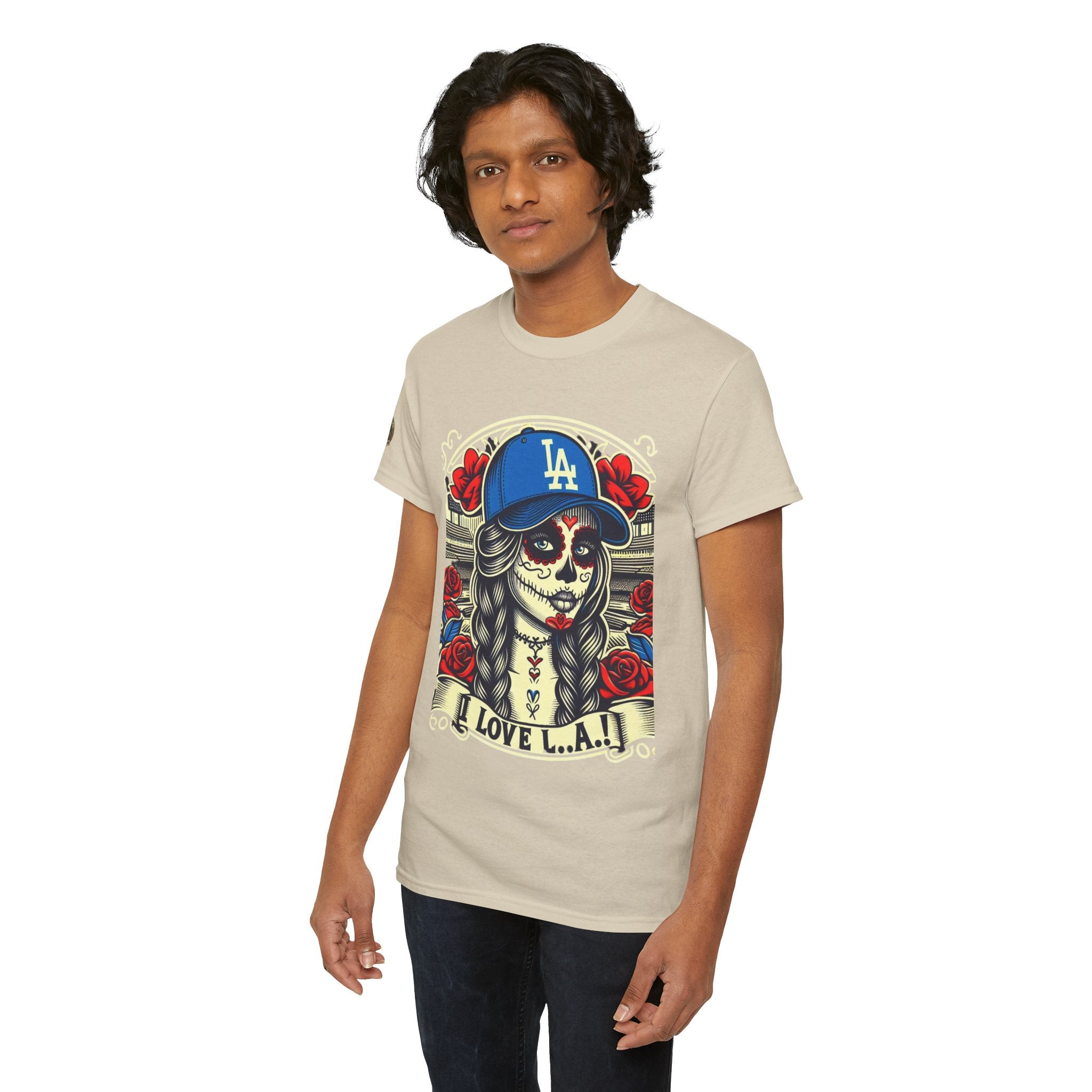 La Reina de L.A.- I Love L.A. Day of the Dead Baseball Shirt