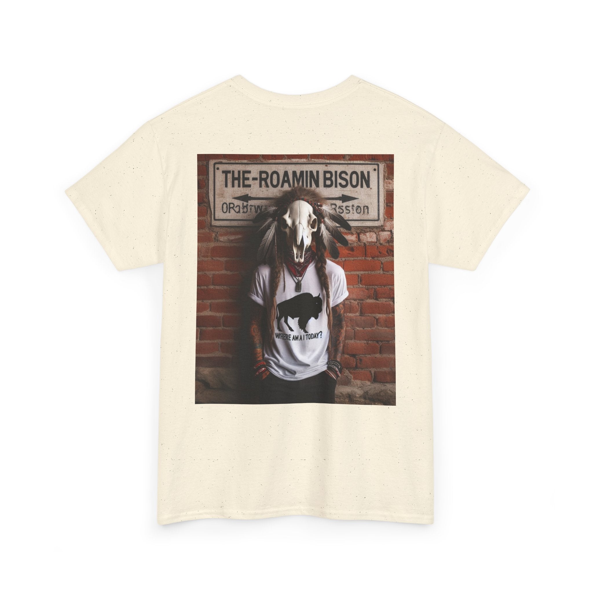 Roamin' Bison Graphic Tee — Vintage Western Bison Shirt