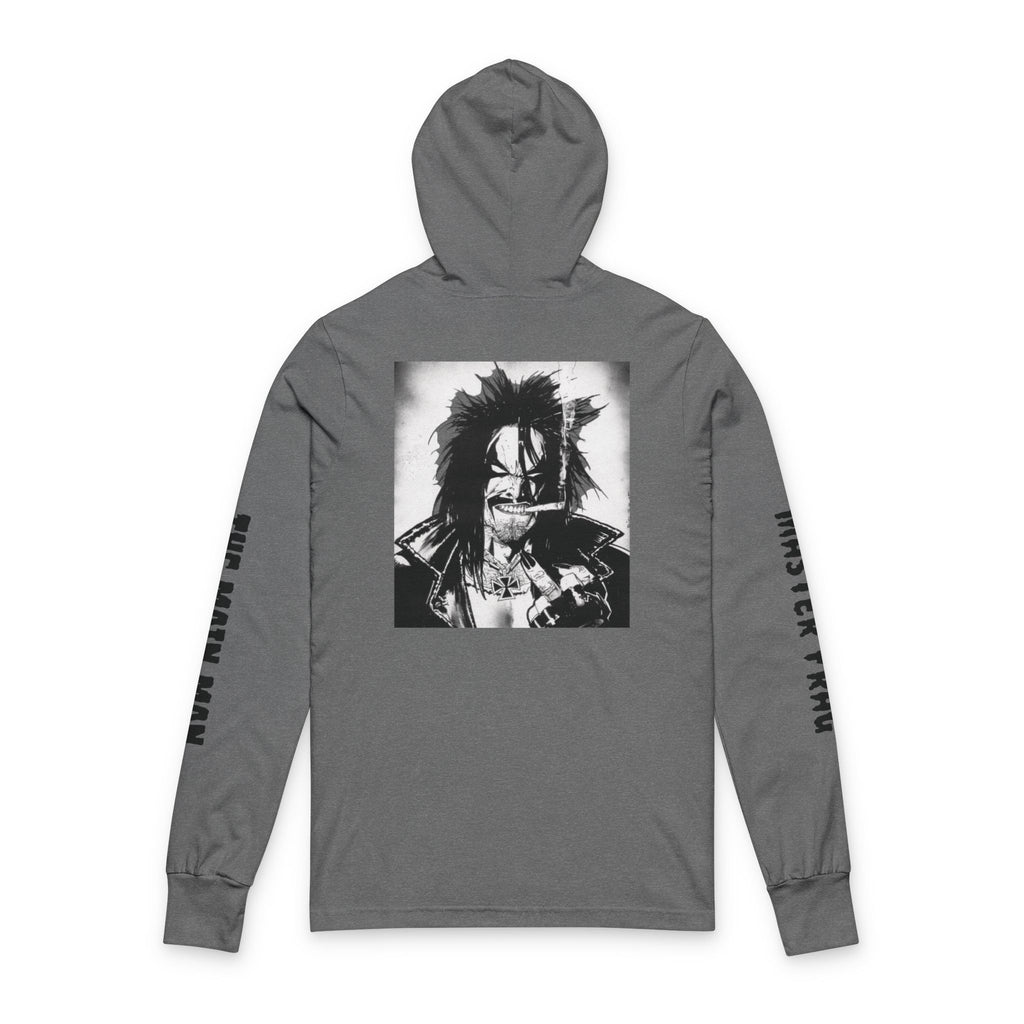 Inkspiration Collection, Goth Rock, LOBO, Hooded Long Sleeve Tee — The Main Man Portrait Graphic