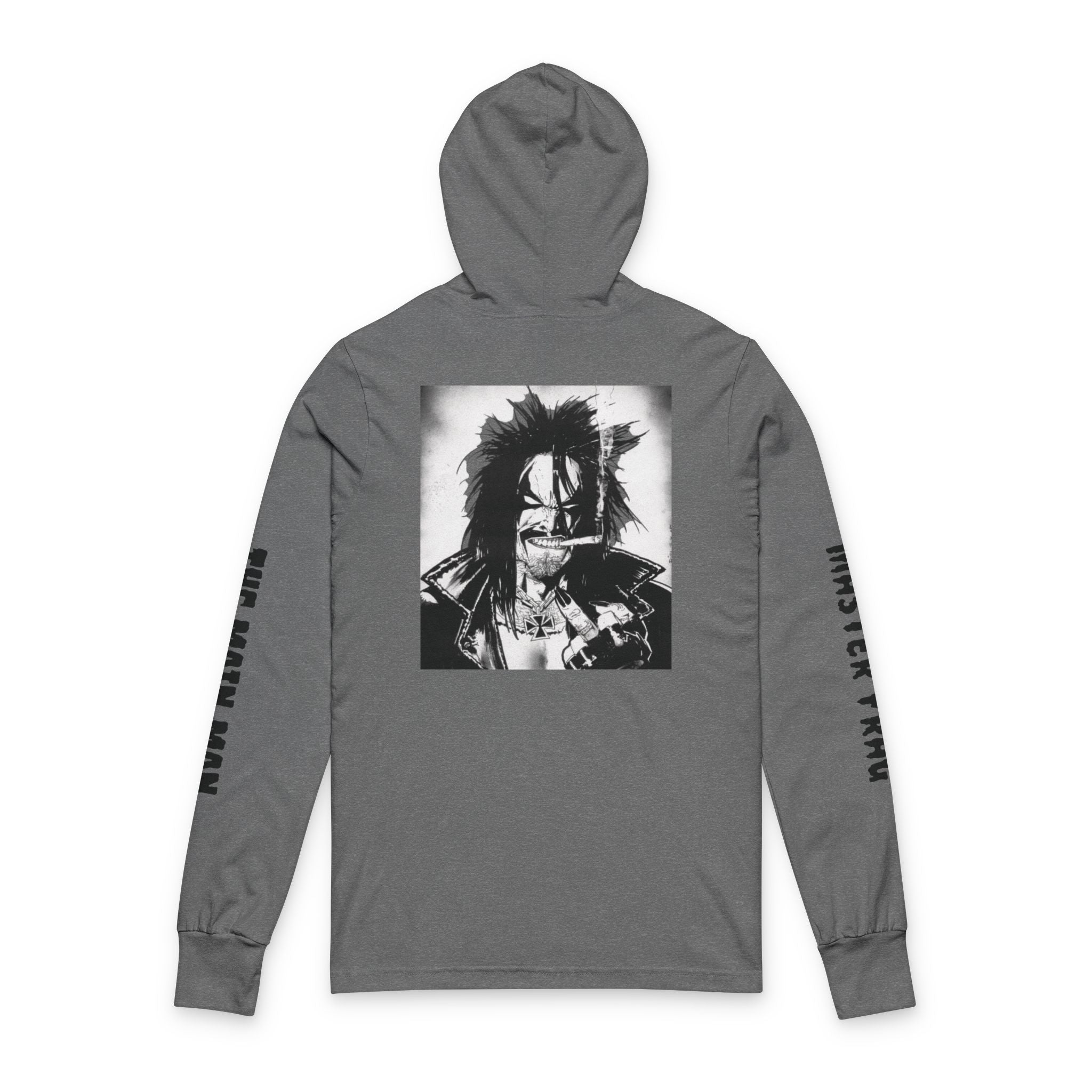Inkspiration Collection, Goth Rock, LOBO, Hooded Long Sleeve Tee — The Main Man Portrait Graphic