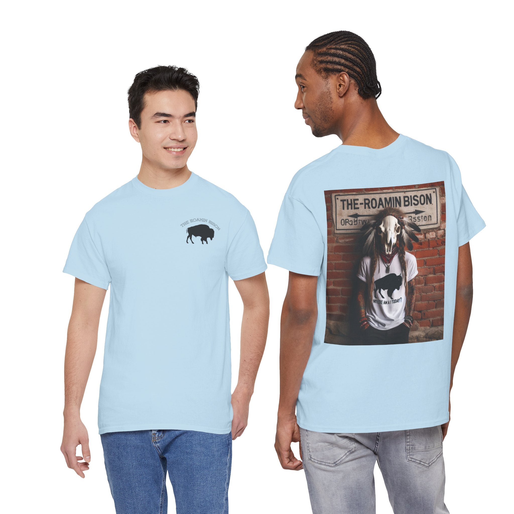 Roamin' Bison Graphic Tee — Vintage Western Bison Shirt