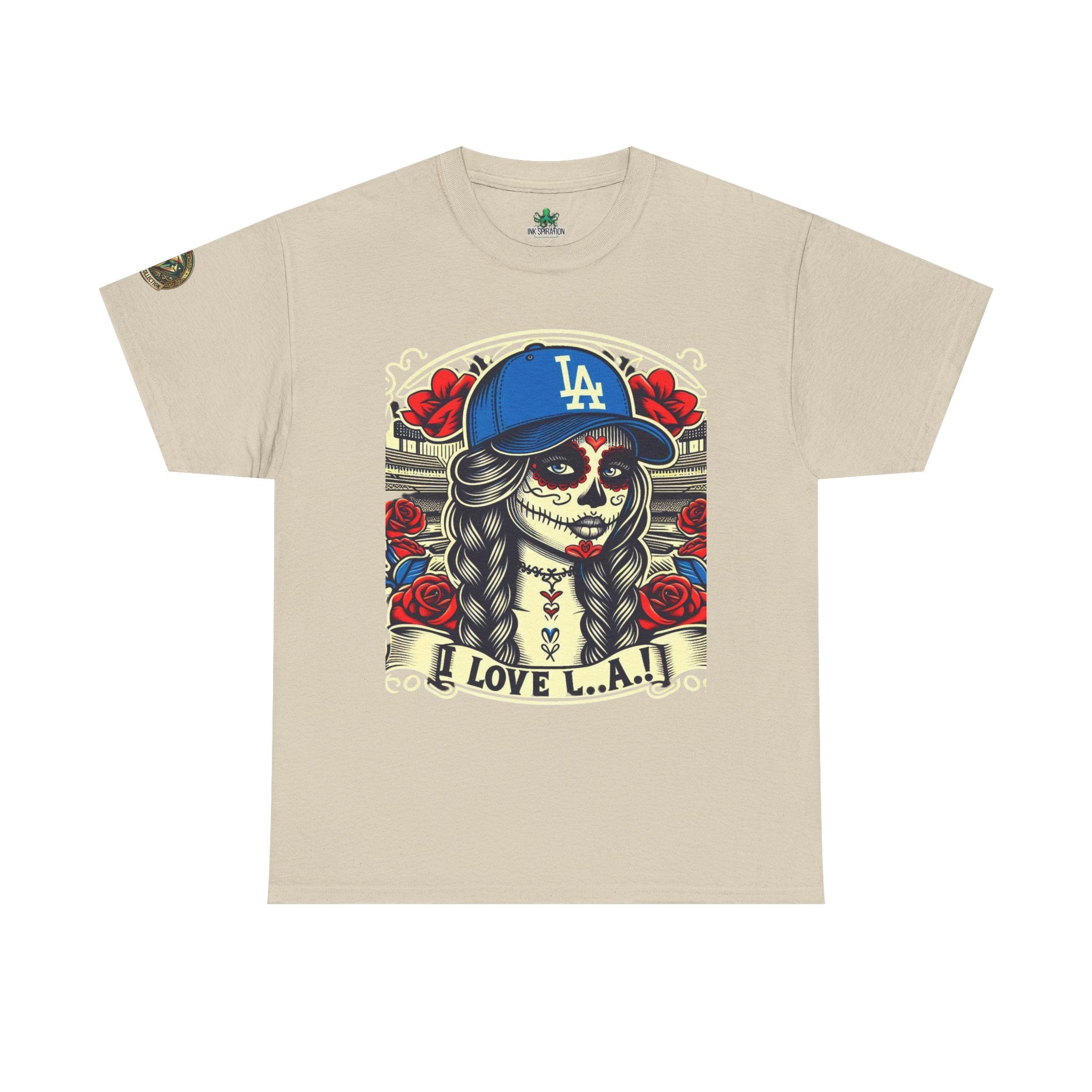 La Reina de L.A.- I Love L.A. Day of the Dead Baseball Shirt