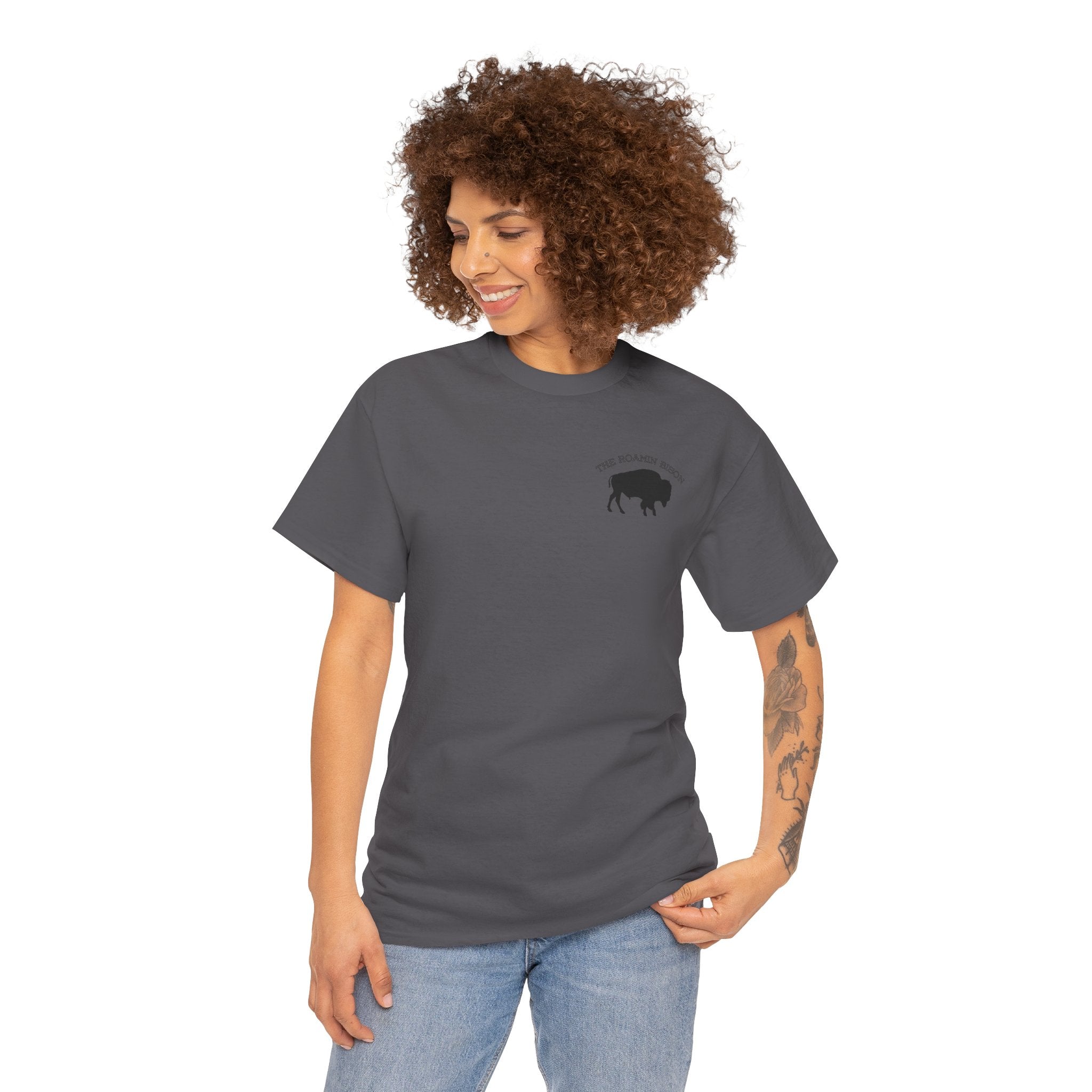 Roamin' Bison Graphic Tee — Vintage Western Bison Shirt