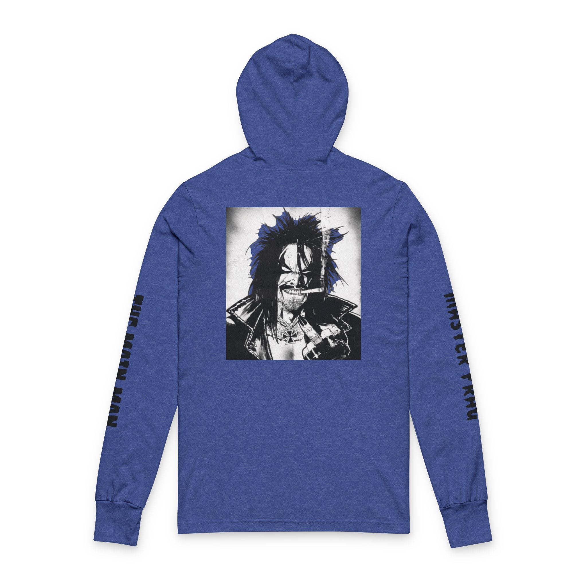 Inkspiration Collection, Goth Rock, LOBO, Hooded Long Sleeve Tee — The Main Man Portrait Graphic