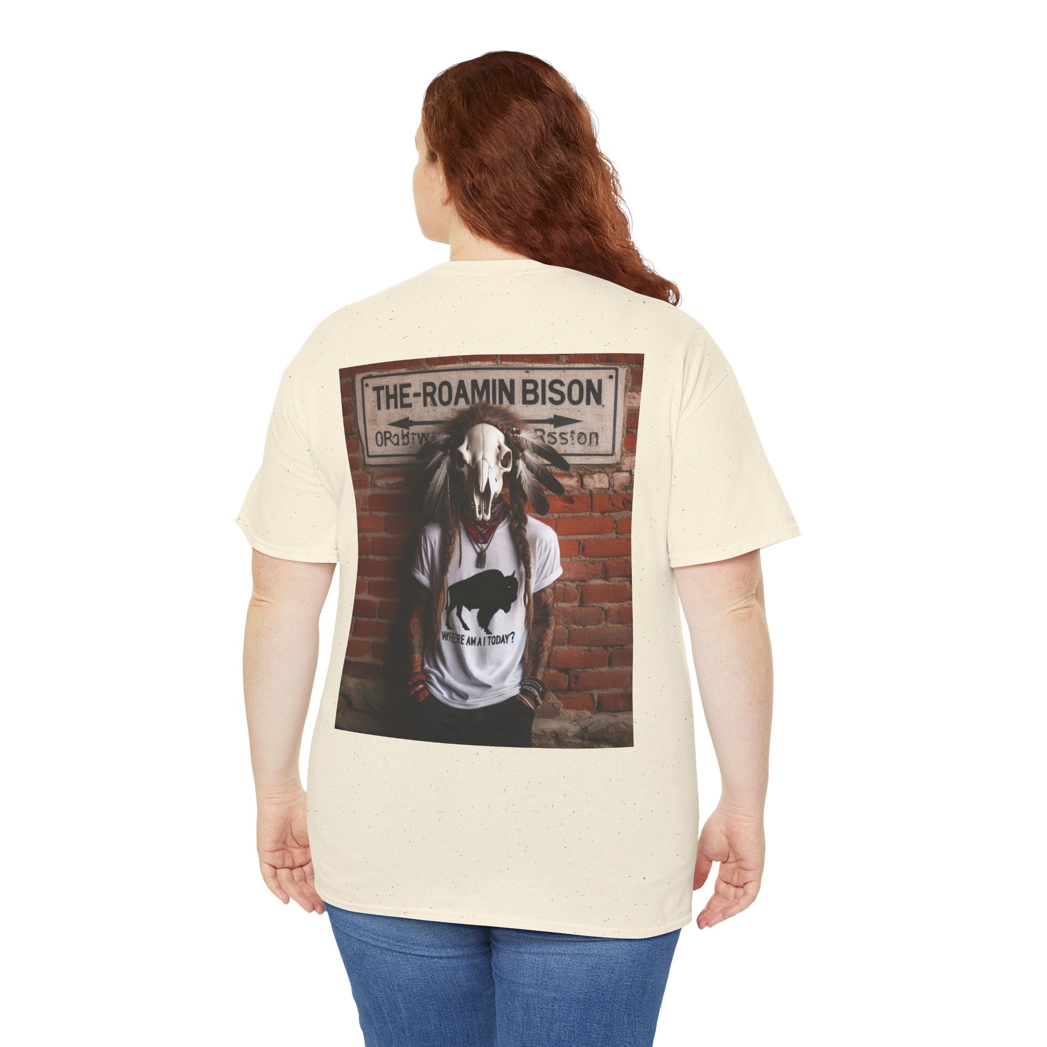 Roamin' Bison Graphic Tee — Vintage Western Bison Shirt