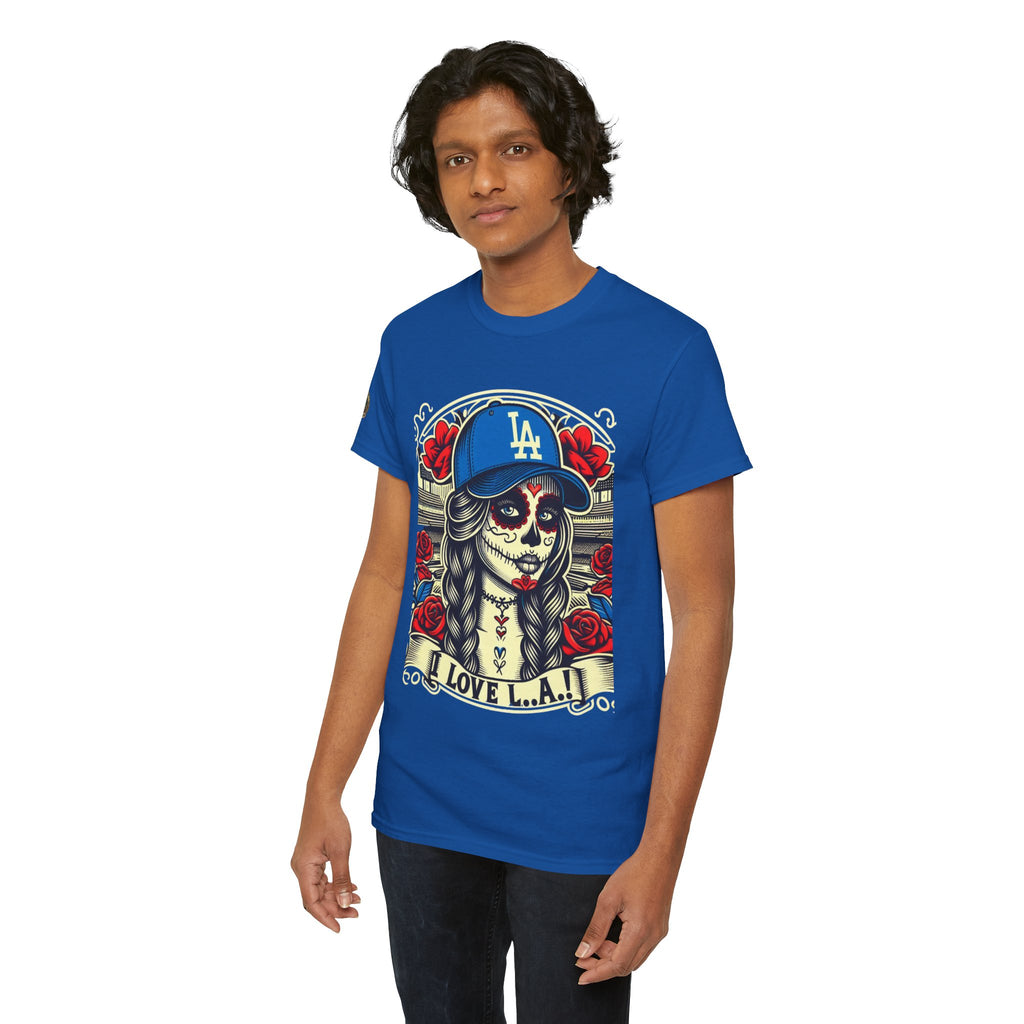 La Reina de L.A.- I Love L.A. Day of the Dead Baseball Shirt