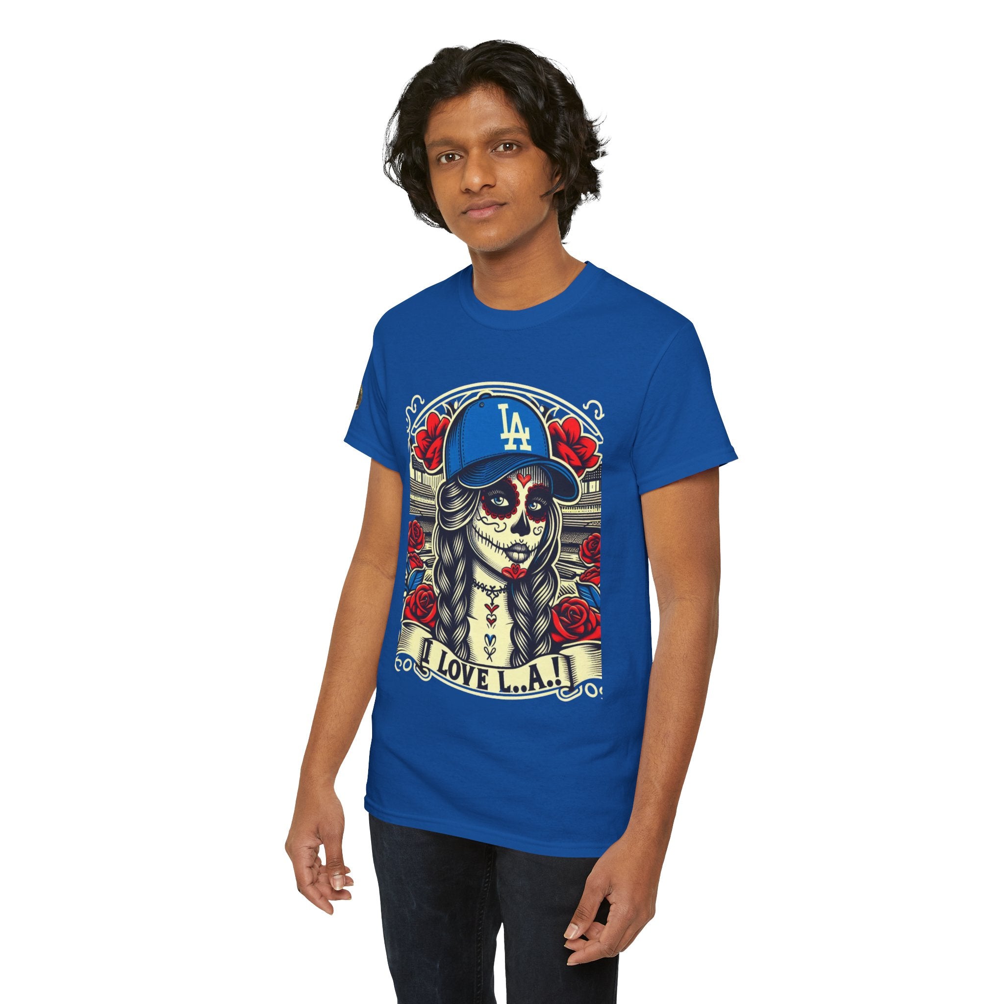 La Reina de L.A.- I Love L.A. Day of the Dead Baseball Shirt