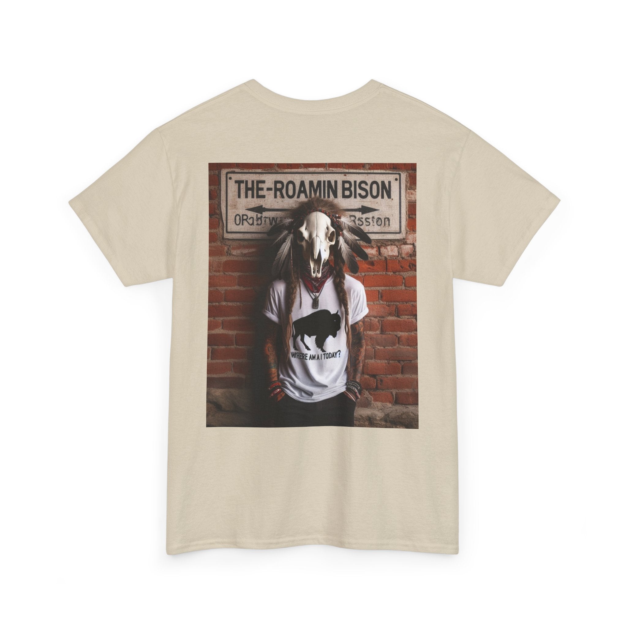 Roamin' Bison Graphic Tee — Vintage Western Bison Shirt